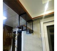 KHLMSRXJ Support à Verres à vin Suspendu - Support à vin Support à Verres à vin Support à vin Suspendu au Plafond, Support à Plantes Facile à Installer Support de Pot de Fleur en Bois Massi