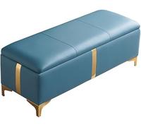 KHLMSRXJ Tabouret de Rangement en Similicuir rectangulaire, Banc de canapé, Tabouret de Salle d'essayage, Banc de Rangement pour Chaussures, boîte Pliante, Repose-Pieds et poufs avec Pieds