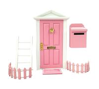 Khnfee-Tür Kit de porte miniature pour maison de 1:12 Porte en bois miniature pour maison de