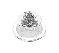 Khnum Ram Creator Art Monochrome égyptien Antique PopSockets PopGrip pour MagSafe
