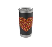 Khokhloma Russe Art Russe Cœur Russie Russes Gobelet isotherme en acier inoxydable double paroi
