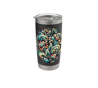 Khokhloma Russe Art Russe Russie Russes Gobelet isotherme en acier inoxydable double paroi