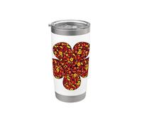 Khokhloma Russe Fleurs Art Russe Russie Russes Gobelet isotherme en acier inoxydable double paroi