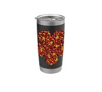 Khokhloma Russe Fleurs Art Russe Russie Russes Gobelet isotherme en acier inoxydable double paroi
