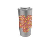 Khokhloma Russe Fleurs Art Russe Russie Russes Gobelet isotherme en acier inoxydable double paroi