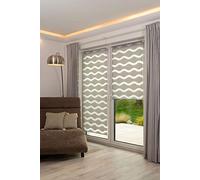 Khome Doppelrollo Welle Store Enrouleur Double avec système de Fixation Klemmfix, Polyester, Gris, B80 x H200 cm
