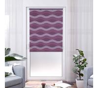 Khome K-Home Klemmfix Store Double Vague sans perçage Bordeaux 90 cm x 150 cm (l x L), Polyester, 90 x 150 cm