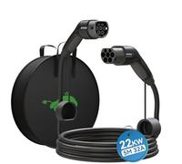 KHONS Câble de Charge Type 2 Mode 3 22kW 32A 3 Phases 5m pour Voiture électrique/EV Hybride Type 2 à Type 2 IP65 Compatible avec Tous Les modèles Type 2/CCS2