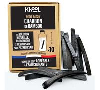 KHOOL | Lot de 10 petits batons de charbon de bambou purificateur d'eau | Origine France | 1 baton = 50cl | Pour PURIFIER et donner un meilleur goût à l’eau dans une BOUTEILLE, CARAFE ou GOURDE