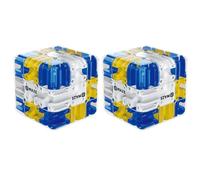 Khoolty Jeu, Le Cube Labyrinthe 3D - Qui Transforme La Logique en Plaisir Puzzle Interactif, Adapté Aux Enfants Et Aux Adultes Cube Casse-Tête, Développe La Logique Et La Concentration(Blue*2)