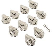 KHRKHHXLA Antique Retro Hasp Lock Boucle Crochet Oeil Loquet, 10Pc Silver Box Lock Boucle Décorative Boucle de Verrouillage, Utilisé for Bijoux Boîte en Bois Valise 48 * 35mm Loquet