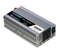 KHRKHHXLA Convertisseur 12 V vers 110 V CC vers CA for Voiture 1000 W avec Prise Universelle, Prise Secteur et Port USB, Cordon Allume-Cigare et Pinces de Batterie 24 V vers 230 V Inclus.(12Vto110V)