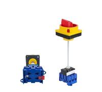 KHRKHHXLA Interrupteur sectionneur 3/4P avec Panneau Cadenas 32 A 4 pôles 2 Positions Marche/arrêt avec Barre en Aluminium et sélecteur Rotatif à Came YMD11-32B/4P(32A 3P)