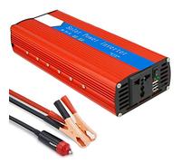 KHRKHHXLA Onduleur 3000 W 12 V/24 V vers 110 V/230 V, convertisseur Solaire, Prise Secteur de sécurité, 2 Ports de Charge USB, Cordon Allume-Cigare et Pinces de Batterie 12 V vers 110 V(12Vto230V)