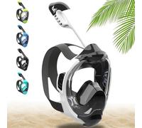 Khroom Masque de plongée en apnée pour Adultes et Enfants - Seaview Y | sans Danger au Niveau du CO2 | Masque intégral | Équipement de plongée avec Masque Complet/Easy-Breathing (SM Blanc)