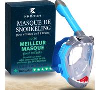 Khroom Masque de Plongée Enfant 3-10 Ans | Masque Intégral avec Étui | Masque intégral dès 3 ans | Certifié TÜV | Système Easy-Breath | Vue à 180° | Étui & pièces de rechange inclus