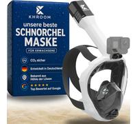 Khroom Masque de Snorkeling Adulte - Seaview Pro | Notre N°1 | Sécurité CO2 testée en laboratoire indépendant | Canal d'air 3x plus large | Dry-Top | Silicone souple