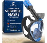 Khroom Masque de Snorkeling Adulte - Seaview Pro | Notre N°1 | Sécurité CO2 testée en laboratoire indépendant | Canal d'air 3x plus large | Dry-Top | Silicone souple