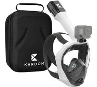 Khroom Masque de Snorkeling - Seaview Pro Étui Rigide | Notre N°1 | Sécurité CO2 testée en laboratoire indépendant | Canal d'air 3x plus large | Dry-Top | Silicone souple