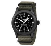 KHS Montre Bracelet Platoon Acier Solaire Vert Olive/Noir PLABSS.NSGO