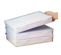 Khsndhger Boîte de Rangement en Plastique A4 à Fermeture à Boucle