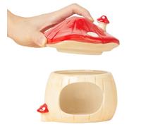 Khsndhger Cachette pour Hamster, Assortiment Champignon, Rangement, émail