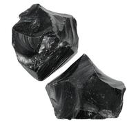 Khsndhger Cristal d'obsidienne noire Pouvoir guérisseur Méditation 3-5cm