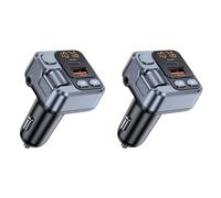 Khsndhger Émetteur FM Bluetooth pour Voiture Chargeur USB-C 30W Lecteur MP3