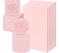 Khsndhger Kit gravure tampons caoutchouc 21 blocs rose Impression Rose