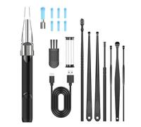 Khsndhger Nettoyage d'oreilles visuel HD CaméraHD Précision Noir