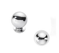khtmeware Lot de 10 boutons d'armoire de cuisine en chrome poli de 2,5 cm en forme de petite boule pour tiroirs