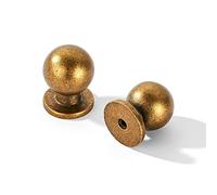 khtumeware KHTUME Ware Lot de 10 boutons de quincaillerie d'armoire (laiton antique)