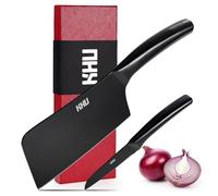KHU 2 Pièces Couteau de Chef 6.5 pouces Couteau de boucher Couteau à viande Set de de cuisine à hacher d'office, Coffret cadeau de cuisine pour la famille et le restaurant
