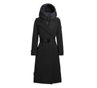 khujo Elena Manteau d'hiver pour femme Noir Streetwear, Noir , L