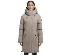 Khujo Leane Damen Manteau D'Hiver Veste Doudoune Mi-Long Parka Beige