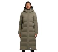 khujo Mayla2-YM Manteau d'hiver chaud et long matelassé pour femme avec capuche et fentes latérales, Vert mousse clair, XS