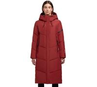 Khujo Sonje5 Manteau D'Hiver pour Femmes Long Parka Veste Matelassé Rouge Neuf