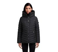 khujo Veste d'hiver chaude pour femme avec fermeture éclair bidirectionnelle et capuche réglable à fermeture haute Pace-YM XS-XXL, Noir , XXL