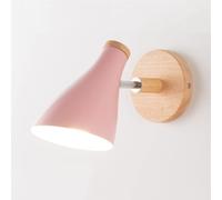 KhUkhu Applique Murale E27 Type De Lampe Salon Chambre Prise Applique Murale Macaron Lampe De Chevet Réglable,Rose