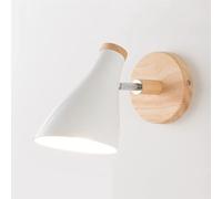 KhUkhu Applique Murale E27 Type De Lampe Salon Chambre Prise Applique Murale Macaron Lampe De Chevet Réglable,Blanc