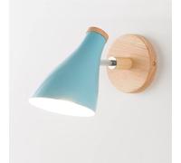 KhUkhu Applique Murale E27 Type De Lampe Salon Chambre Prise Applique Murale Macaron Lampe De Chevet Réglable,Bleu