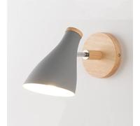 KhUkhu Applique Murale E27 Type De Lampe Salon Chambre Prise Applique Murale Macaron Lampe De Chevet Réglable,Gris