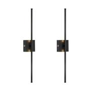 KhUkhu Applique Murale LED Rotative À 360 ° À Piles, Rechargeable par USB-C, sans Fil, avec Télécommande, 3 Températures De Couleur, Intensité Variable,Noir,2 Packs