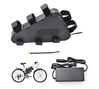 KHUKHU Batterie de vélo électrique 36 V 48 V 52 V, 48 V 28 Ah, Sacoche Triangulaire for Cadre de vélo électrique, Moteur 100-1500 W, avec Chargeur USB(52V28AH with USB)
