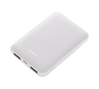KHUKHU Batterie Externe pour Téléphone | Batterie Externe Portable | Batterie Externe 10 000 Mah, Sortie 5 V, Charge Rapide pour Appareils USB, Tablettes, Smartphones,Blanc
