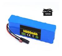 KHUKHU Batterie for vélo électrique 36 V 14 Ah - Batterie Lithium avec BMS intégré et Chargeur 42 V 2 A + Prise XT60/T Compatible avec vélos et trottinettes électriques