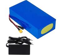KHUKHU Batterie Lithium étanche avec Chargeur 42 V 2 A for vélo électrique, Kart, Scooter(48v 15ah,T Plug)
