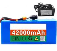 KHUKHU Batterie Lithium-ION 48 V 42 Ah 13S3P avec Protection BMS intégrée for vélo électrique, Compatible avec Moteur 1000 W(T)