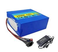 KHUKHU Batterie Lithium-ION 60 V for vélo électrique, capacité 20 Ah, Protection BMS intégrée, Compatible avec Les Moteurs 200-1200 W, Chargeur Inclus.(XT60 Plug)