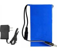 KHUKHU Batterie Lithium-polymère 12 V 8000 mAh Rechargeable, for Bouteille, Enceinte Mobile, lampadaire Solaire, Batterie LED d'extérieur avec Chargeur(12V28000mAh)